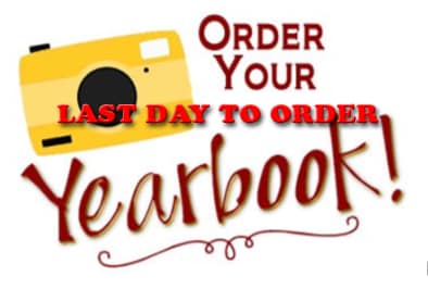 Don’t forget Friday is the last day to order yearbooks! Ther...